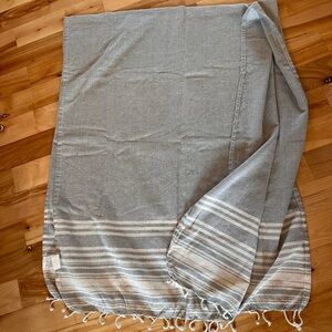 Gray Striped Throw Turkish towel